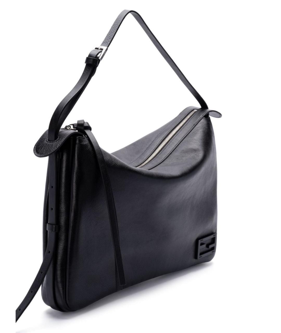 FENDI Черная кожаная сумка через плечо, фото 2