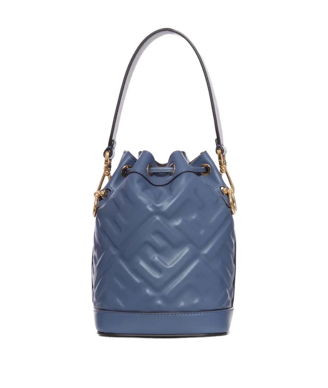 FENDI Голубая кожаная сумка тоут, фото 2