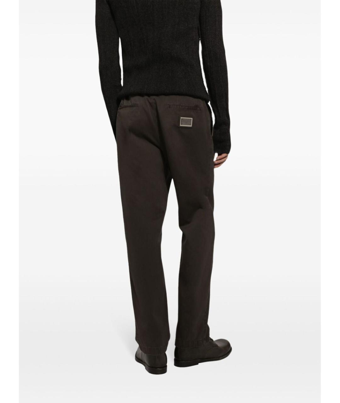 DOLCE&GABBANA Коричневые хлопковые прямые джинсы, фото 1