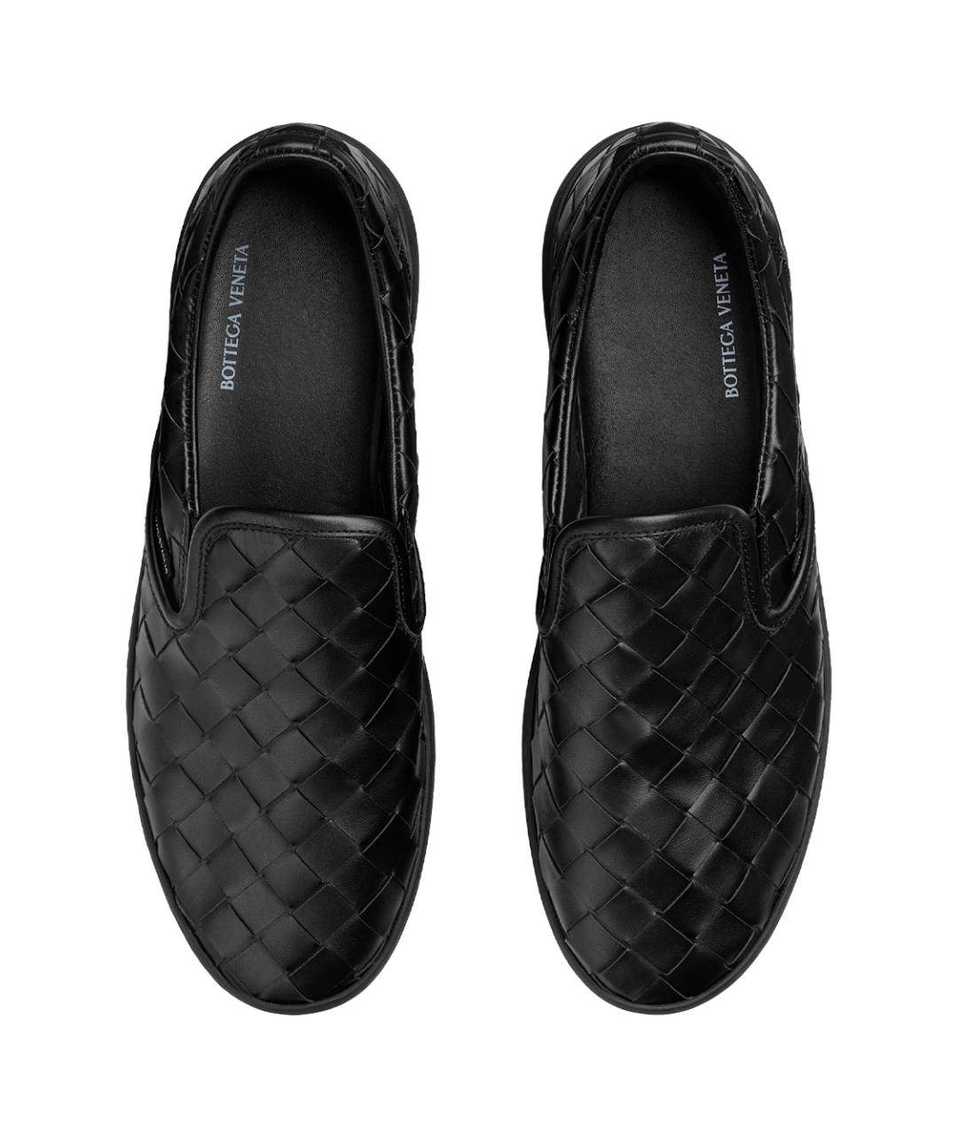 BOTTEGA VENETA Черные кожаные слипоны, фото 5