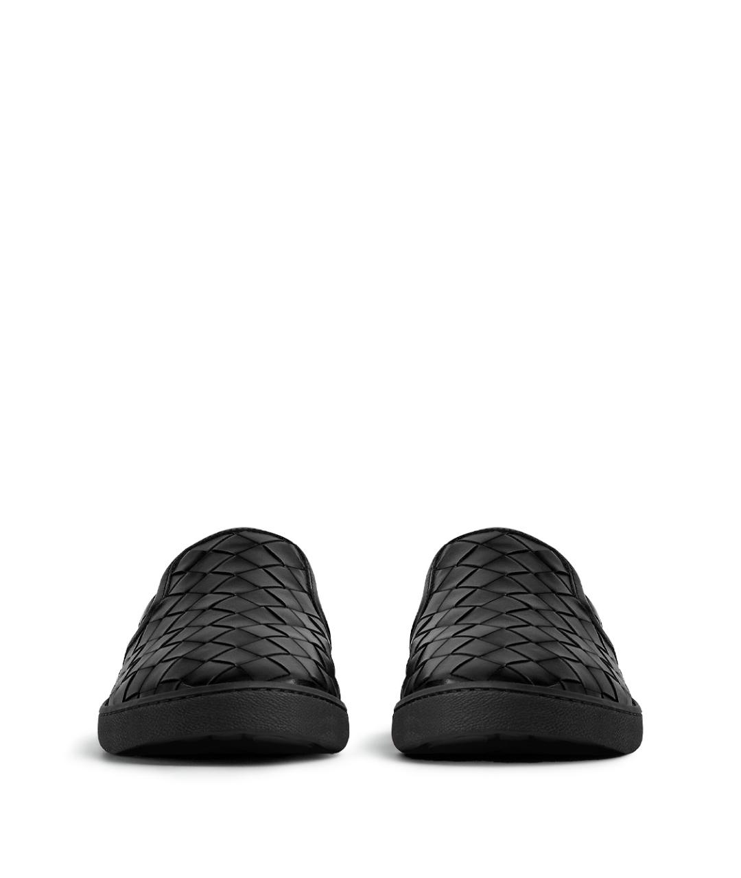 BOTTEGA VENETA Черные кожаные слипоны, фото 3
