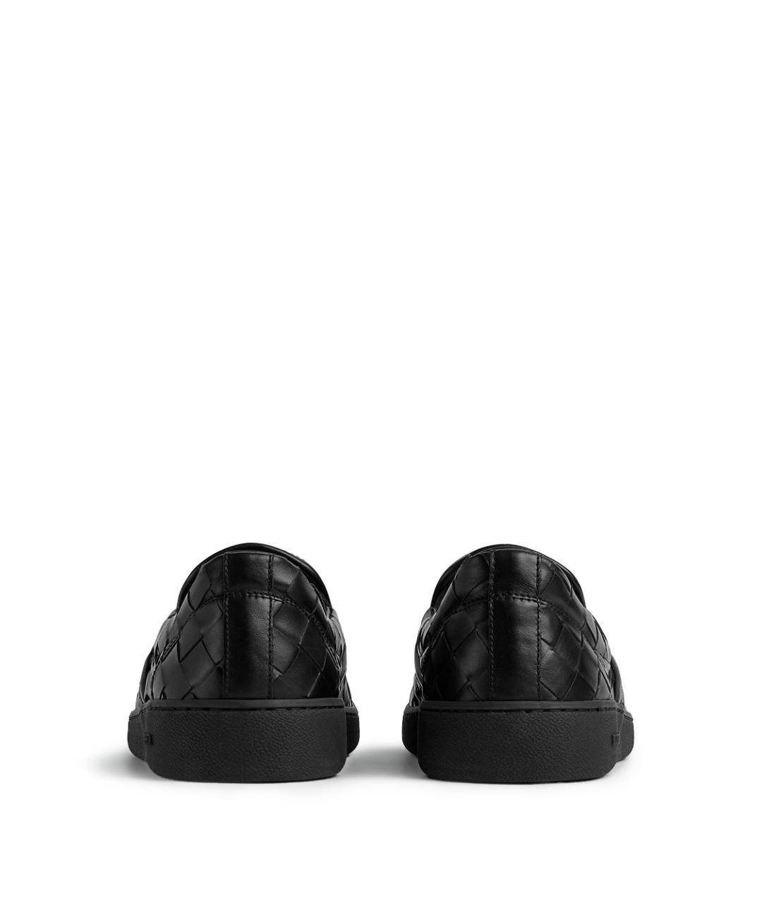BOTTEGA VENETA Черные кожаные слипоны, фото 4