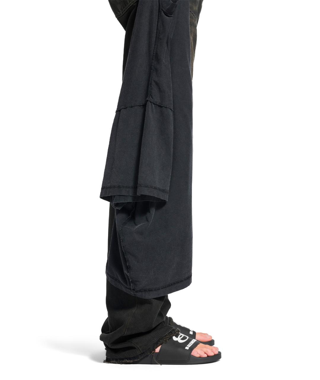 BALENCIAGA Черные резиновые шлепанцы, фото 2