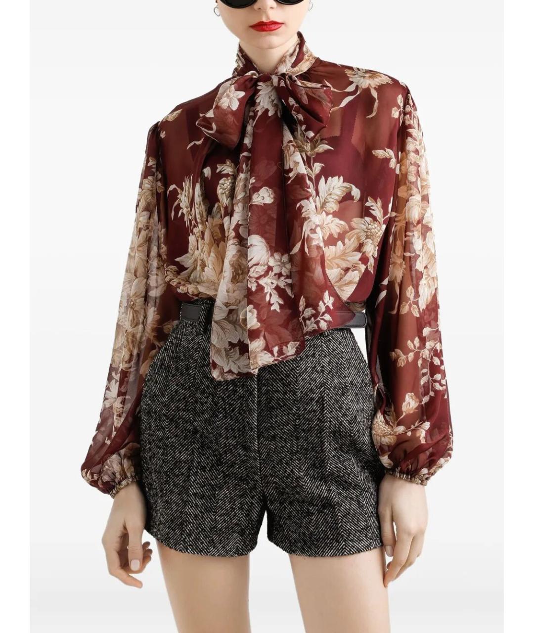 DOLCE&GABBANA Мульти шелковая блузы, фото 2