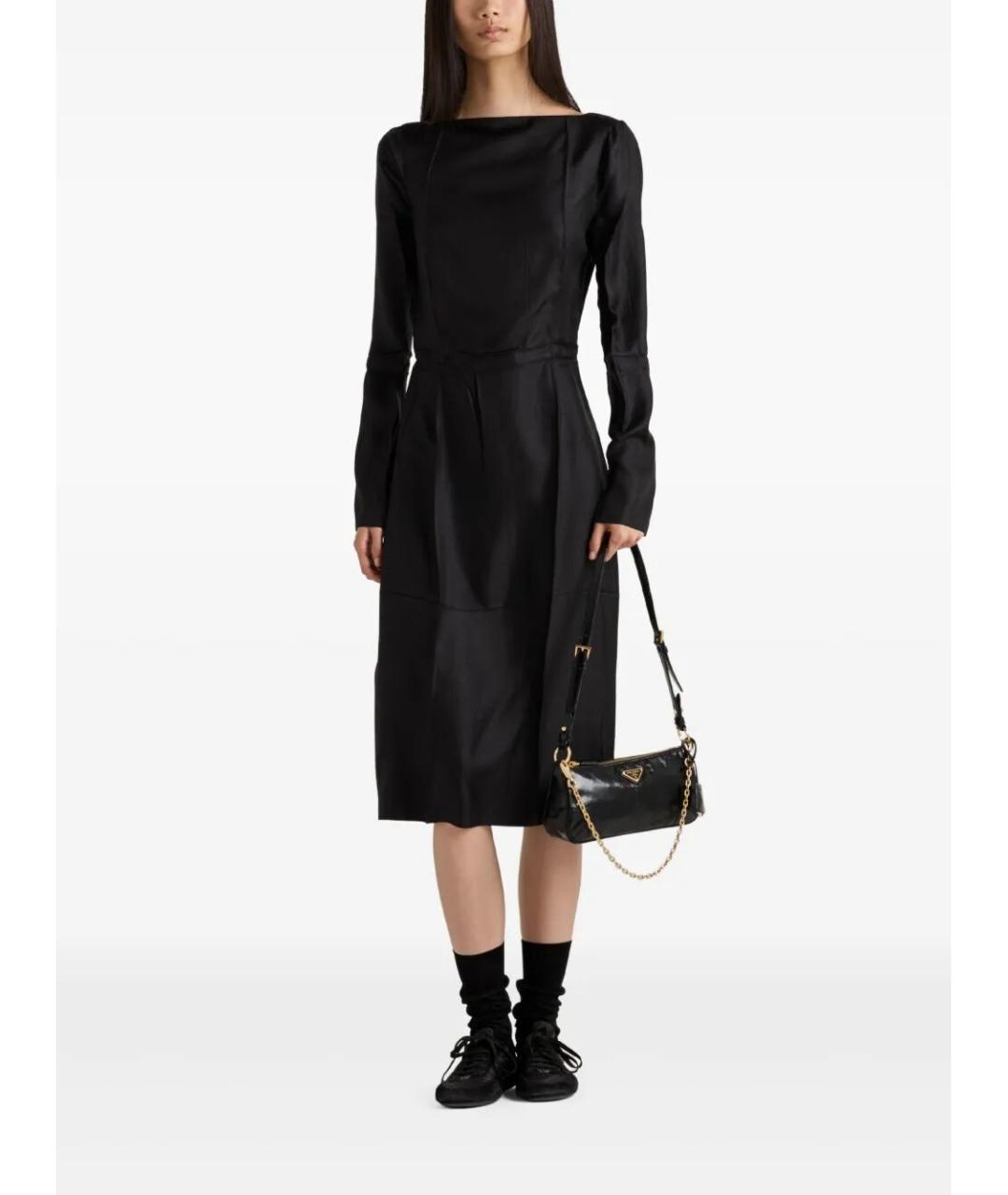 PRADA Черная кожаная сумка через плечо, фото 7