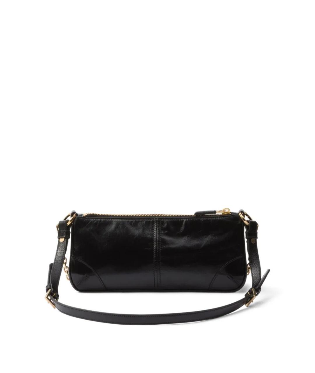 PRADA Черная кожаная сумка через плечо, фото 4
