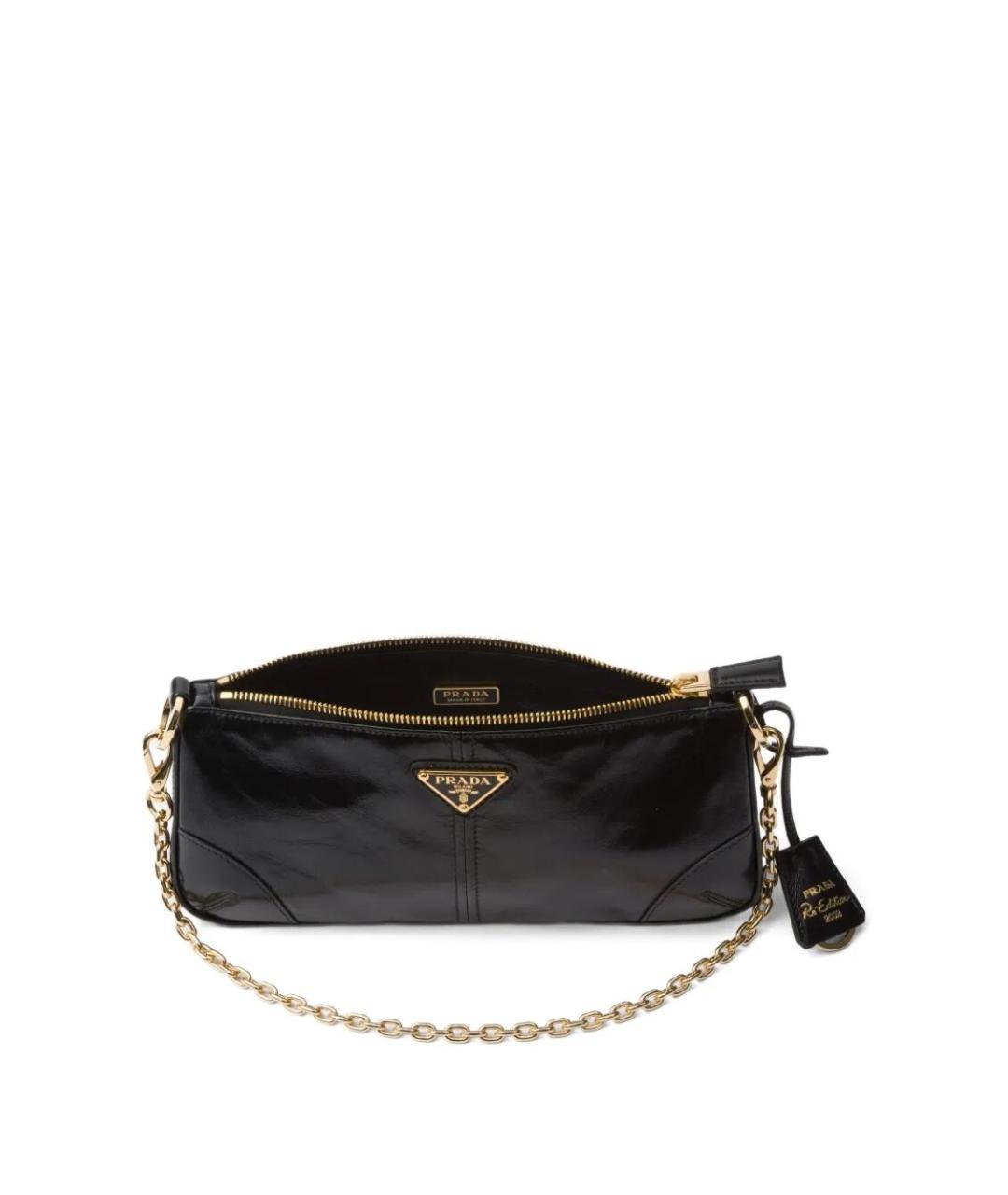 PRADA Черная кожаная сумка через плечо, фото 6