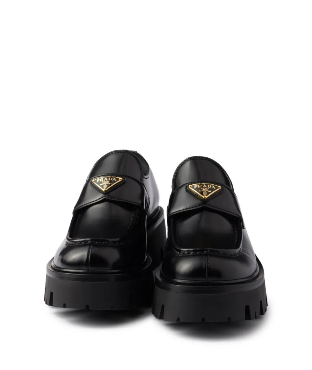 PRADA Черные кожаные лоферы, фото 5