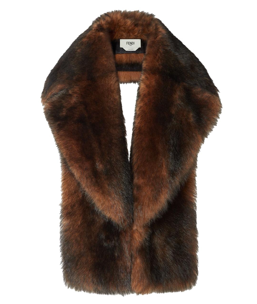 FENDI Коричневый шарф, фото 1