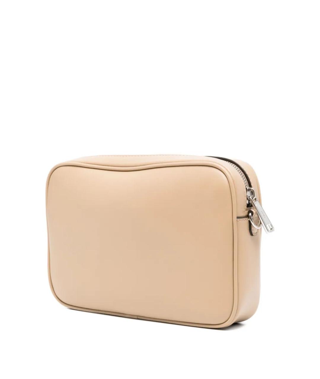 FENDI Бежевая кожаная сумка на плечо, фото 3