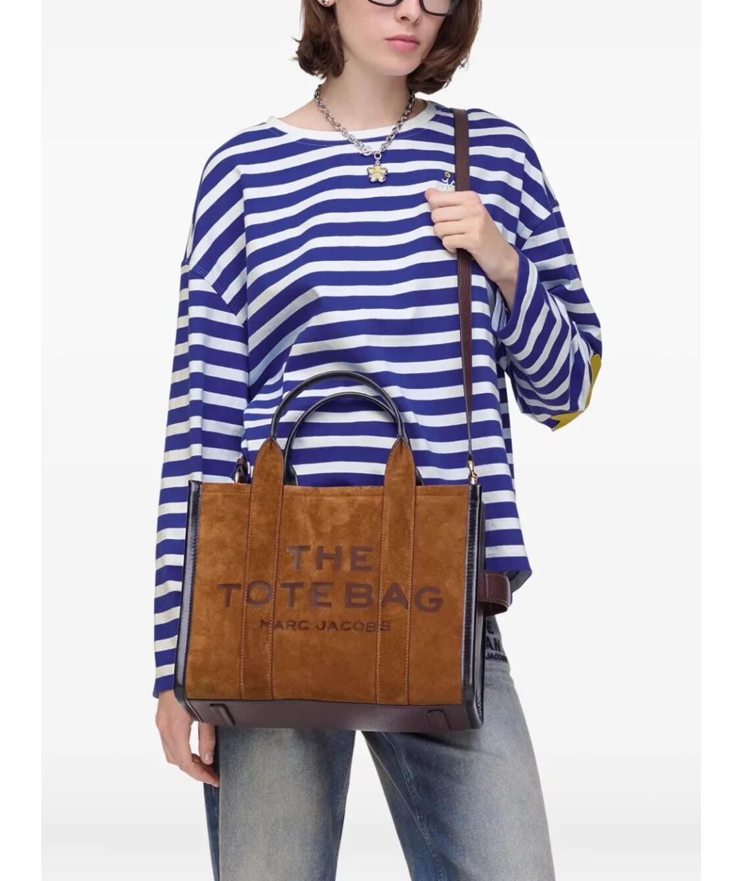 MARC JACOBS Коричневая замшевая сумка тоут, фото 2