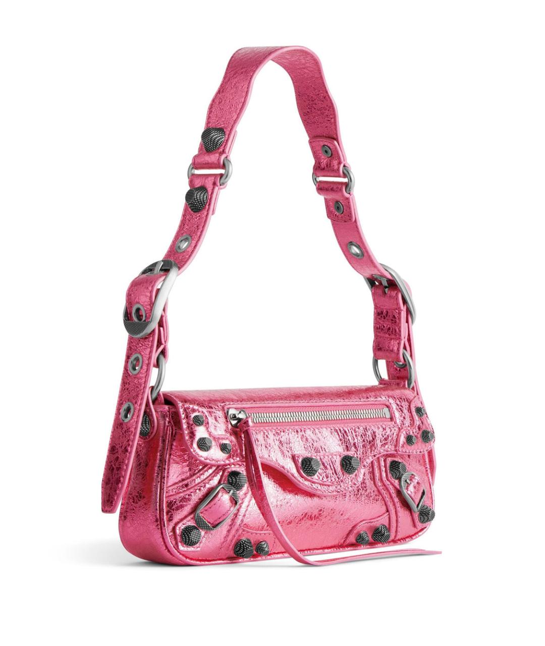 BALENCIAGA Розовая кожаная сумка через плечо, фото 5