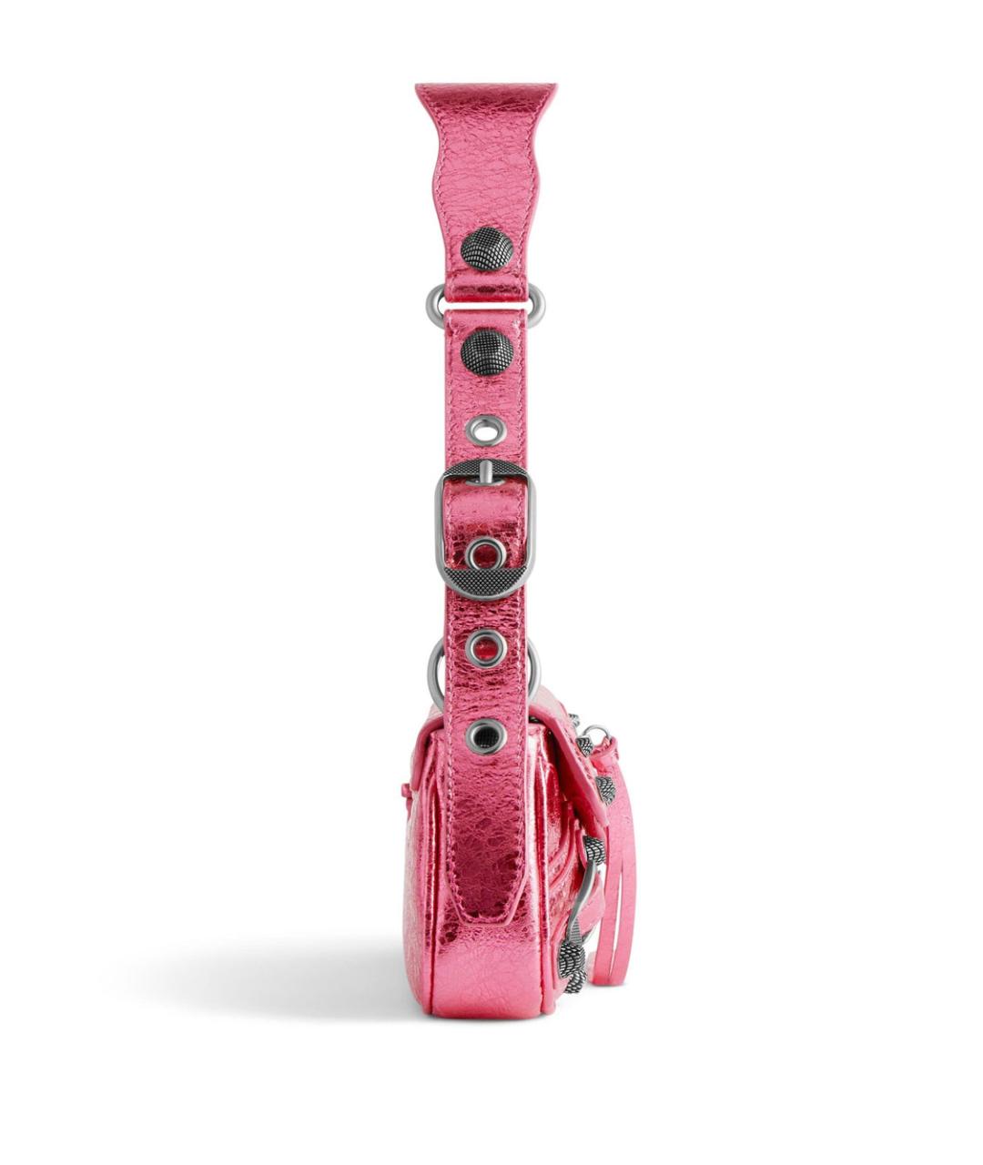 BALENCIAGA Розовая кожаная сумка через плечо, фото 3