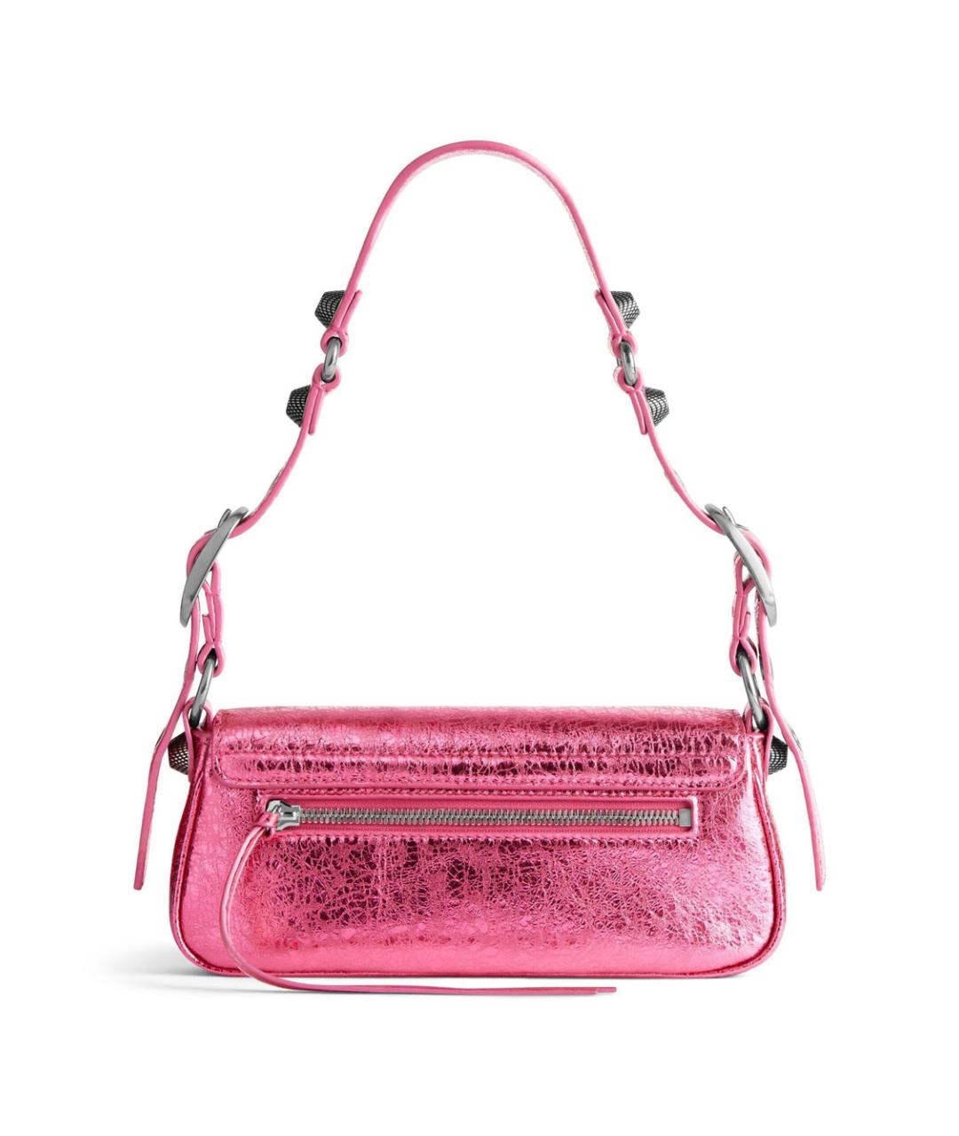 BALENCIAGA Розовая кожаная сумка через плечо, фото 4