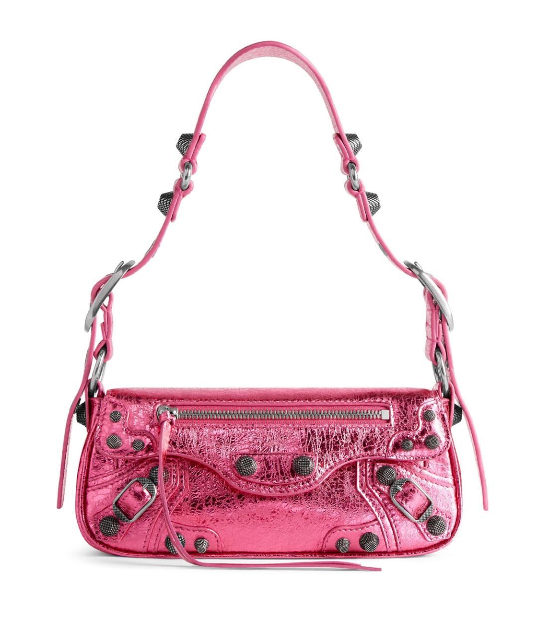 BALENCIAGA Розовая кожаная сумка через плечо, фото 1