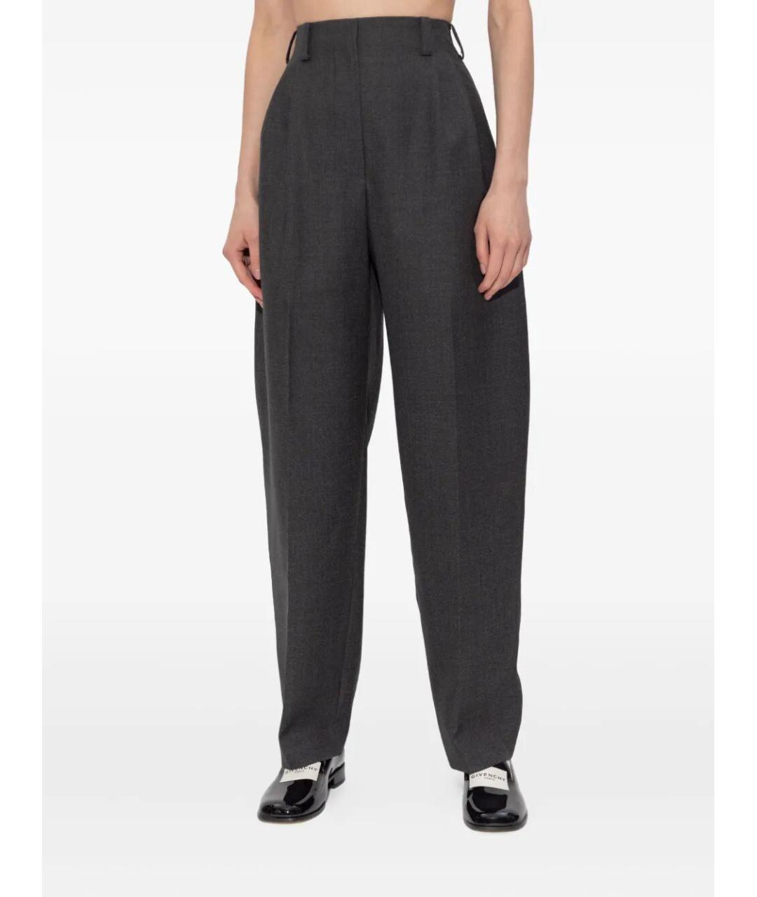 GIVENCHY Серые шерстяные прямые брюки, фото 4