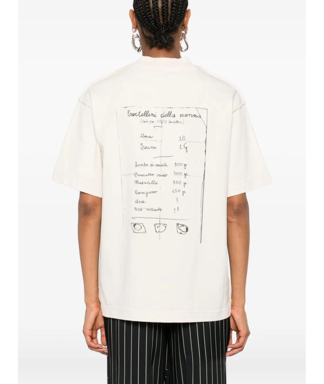 FEDERICO CINA Бежевая хлопковая футболка, фото 4