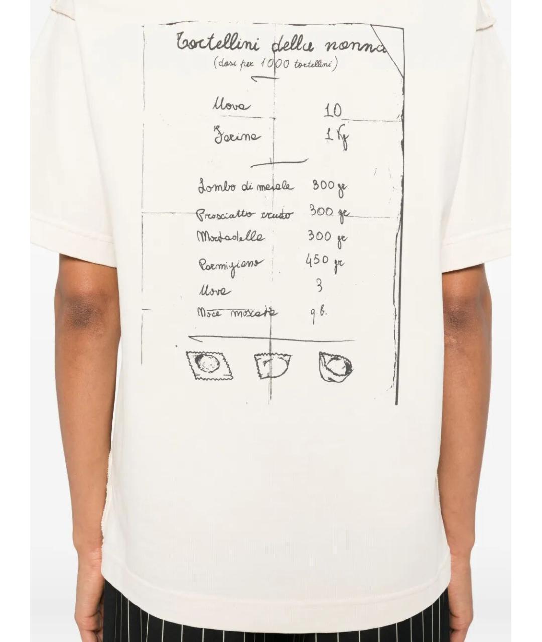 FEDERICO CINA Бежевая хлопковая футболка, фото 5