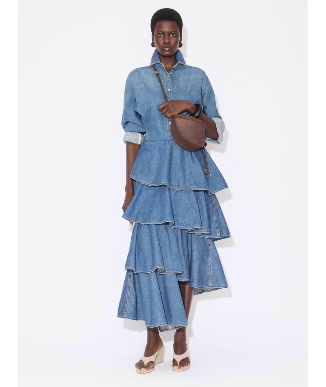 ALAIA Голубая хлопковая рубашка, фото 3