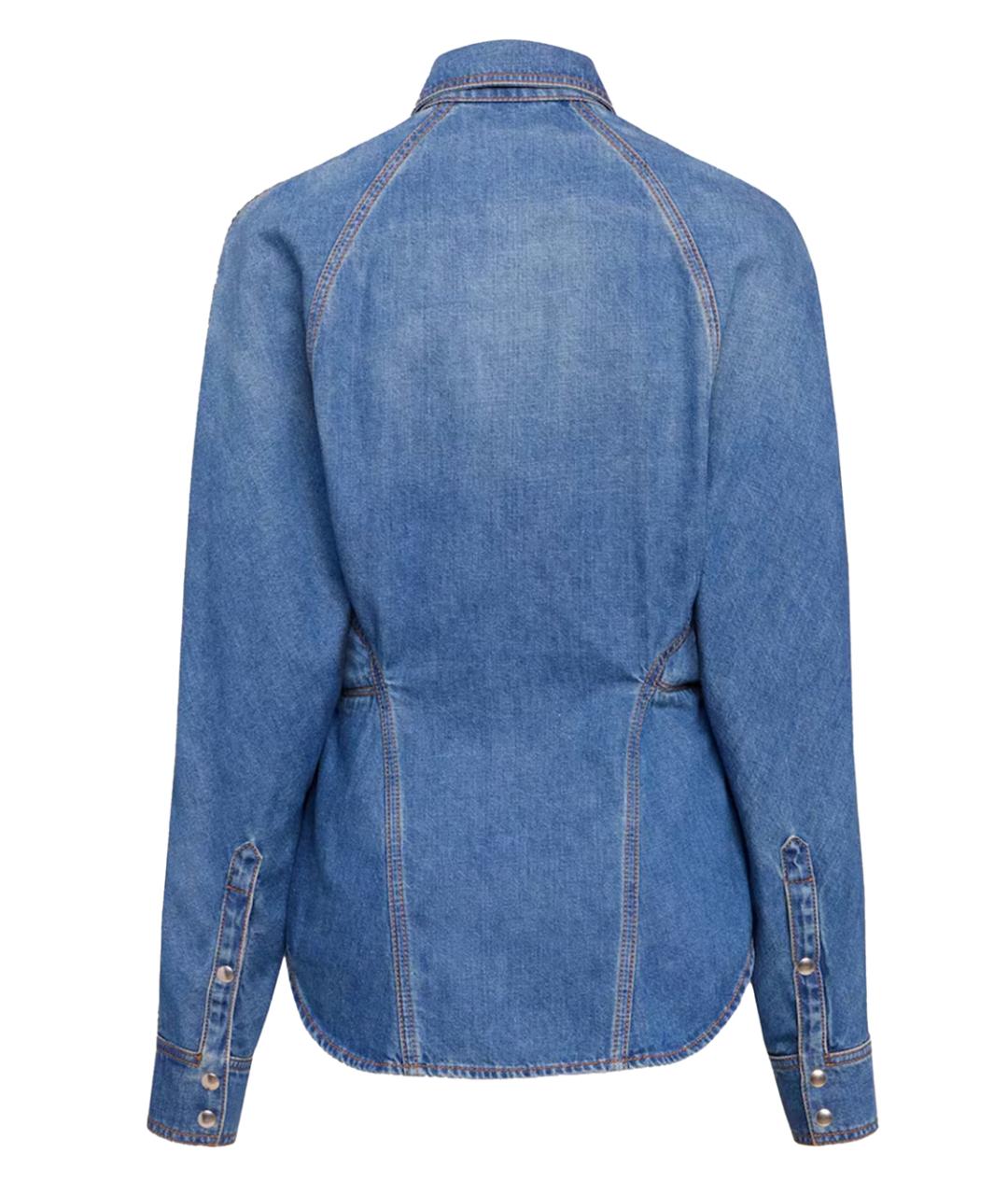 ALAIA Голубая хлопковая рубашка, фото 2