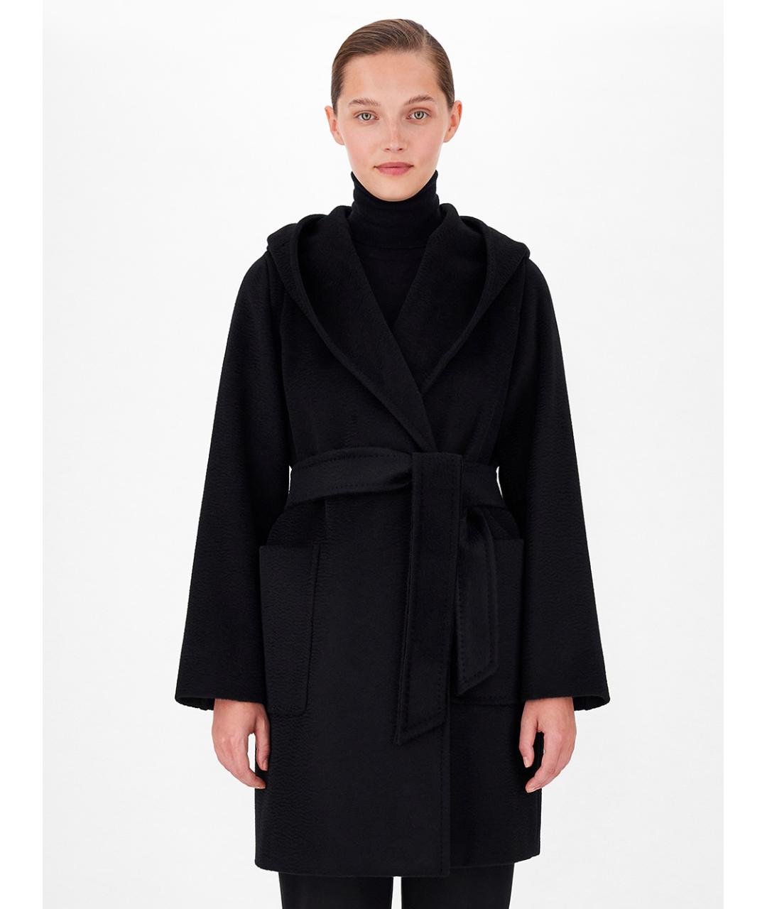 MAX MARA Черное шерстяное пальто, фото 2