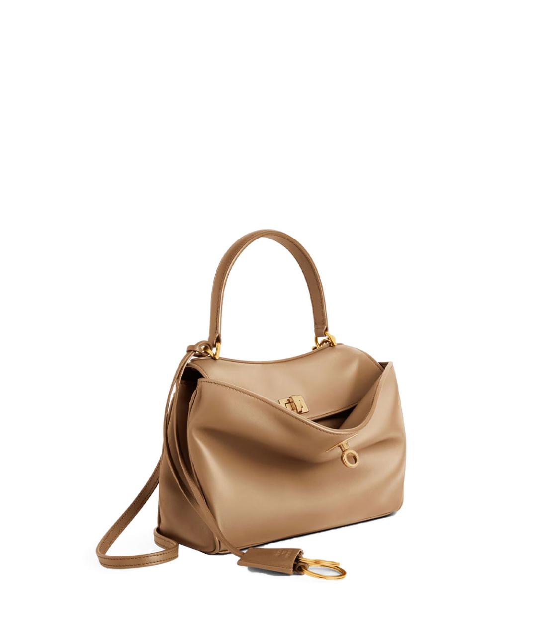 BALENCIAGA Бежевая кожаная сумка тоут, фото 2