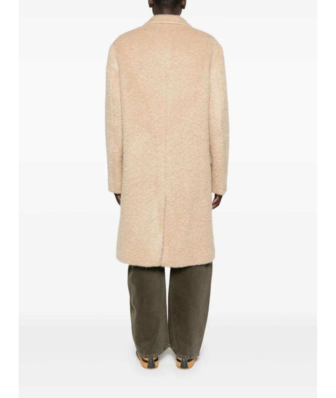 DRIES VAN NOTEN Бежевое шерстяное пальто, фото 4