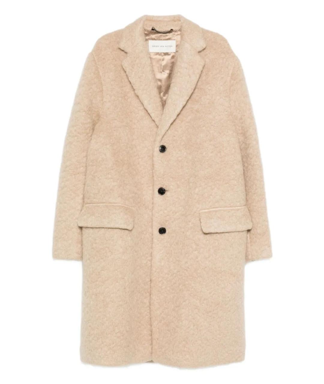 DRIES VAN NOTEN Бежевое шерстяное пальто, фото 1