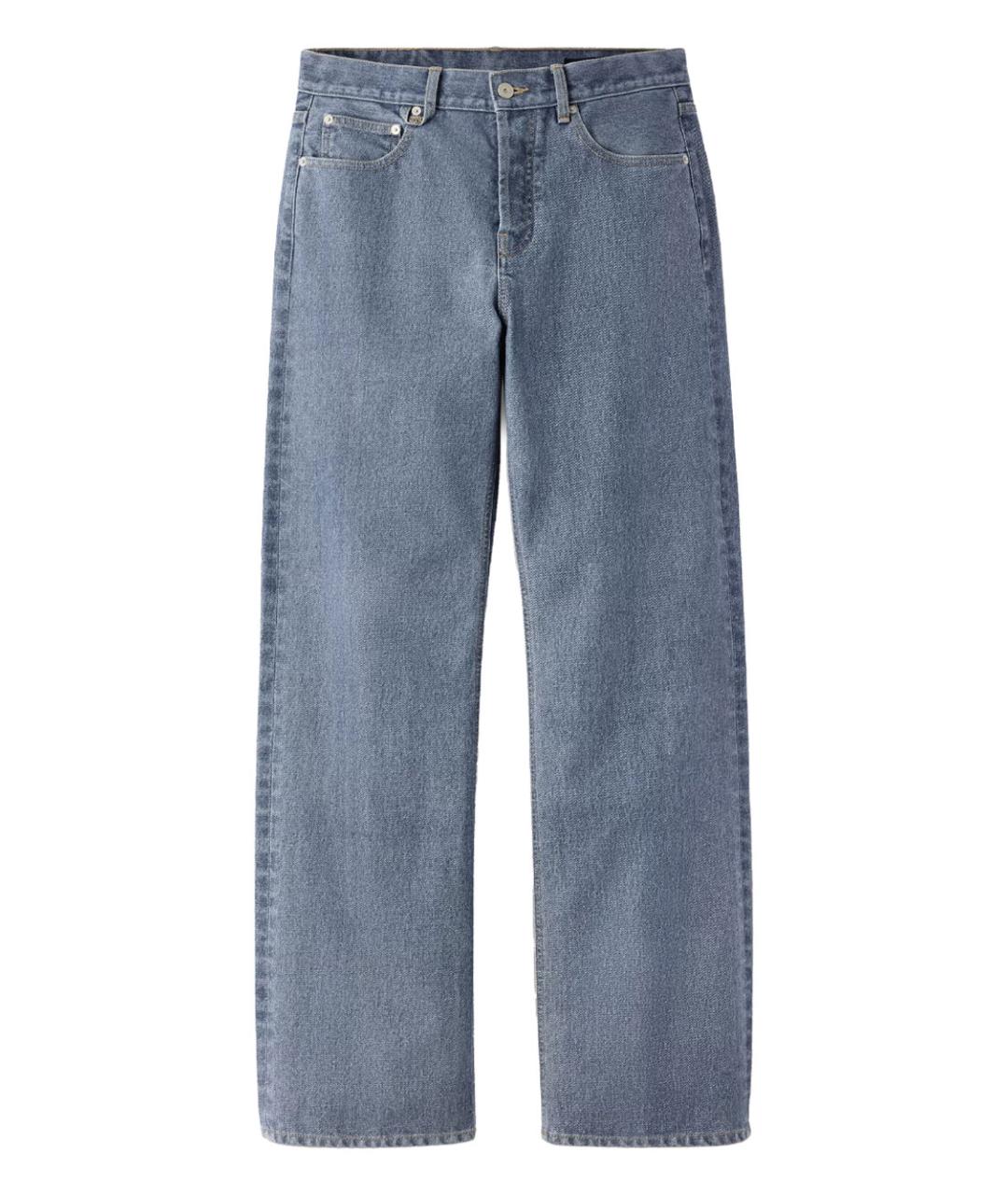 JACQUEMUS Синие хлопковые повседневные брюки, фото 1