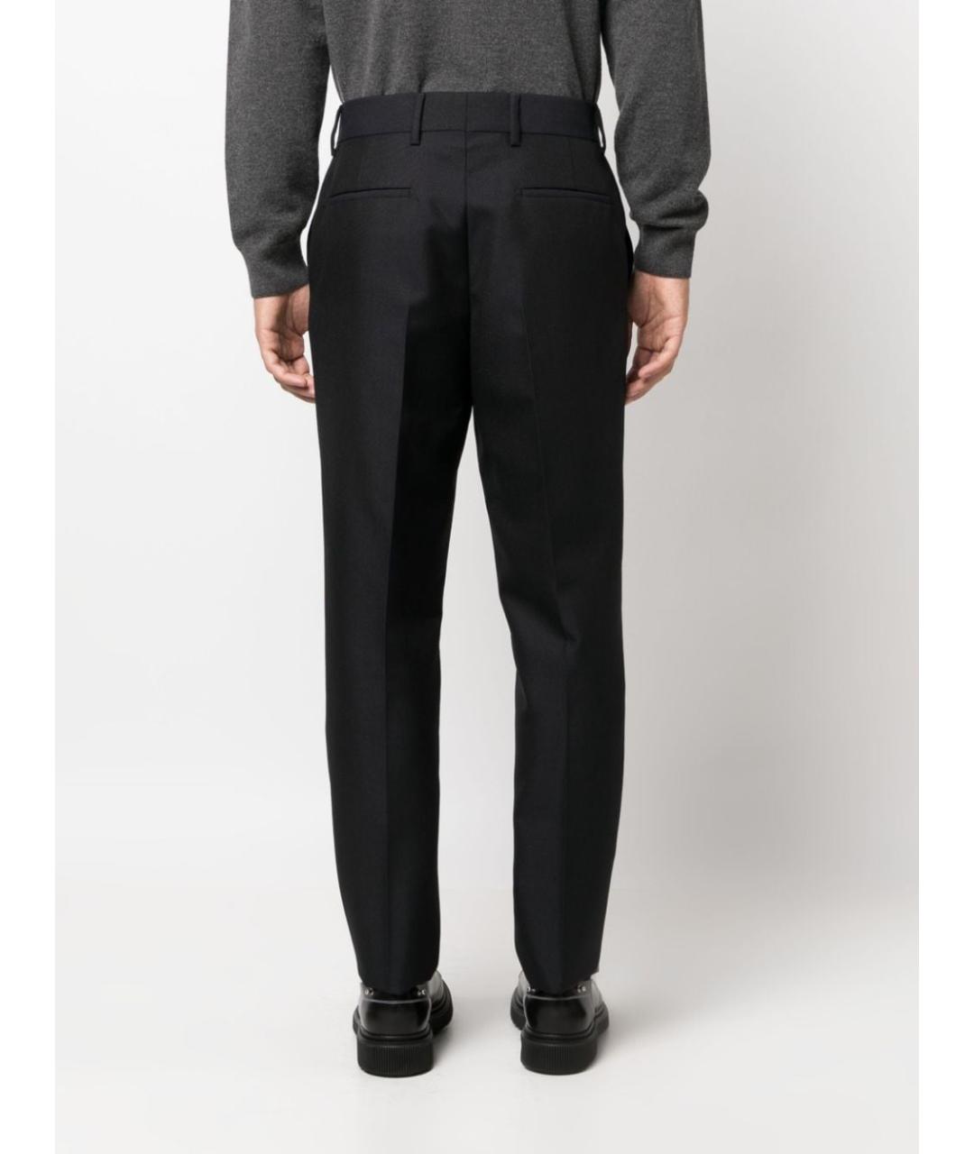 PRADA Темно-синие шерстяные повседневные брюки, фото 5