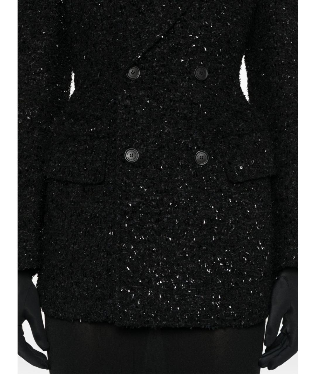 BALENCIAGA Черный хлопковый жакет/пиджак, фото 5