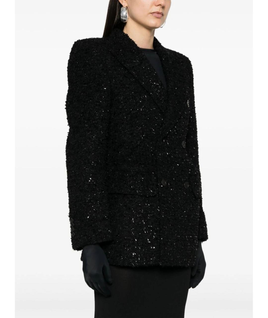 BALENCIAGA Черный хлопковый жакет/пиджак, фото 3