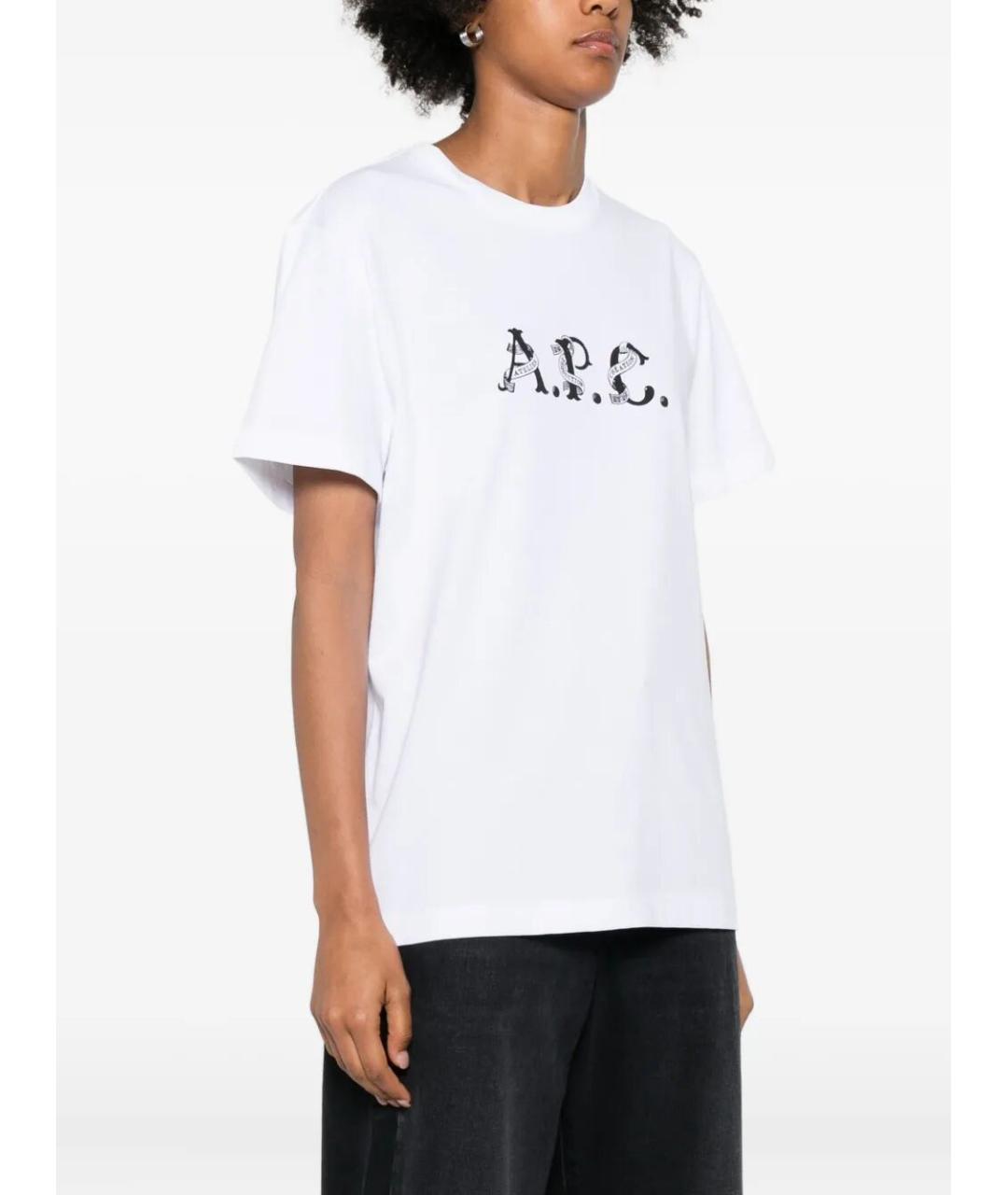 A.P.C. Белая хлопковая футболка, фото 2