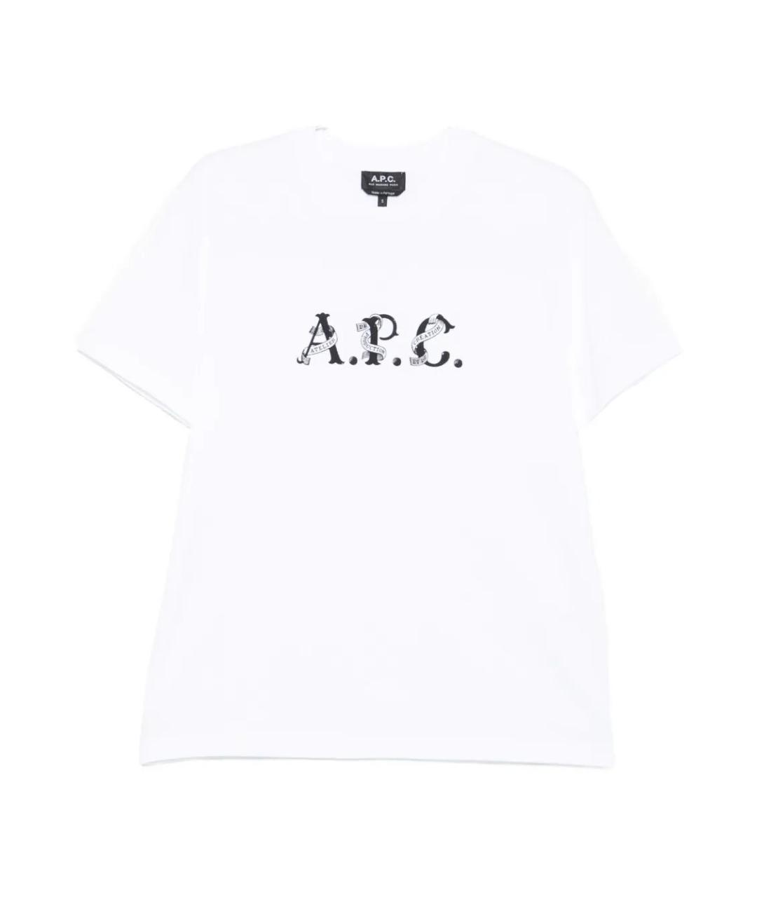 A.P.C. Белая хлопковая футболка, фото 1