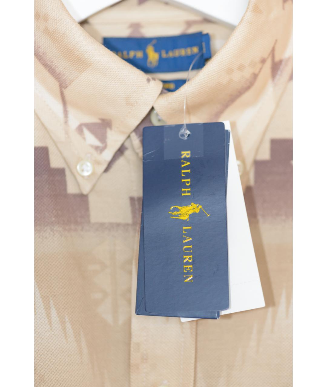 RALPH LAUREN Бежевая хлопковая рубашка, фото 5