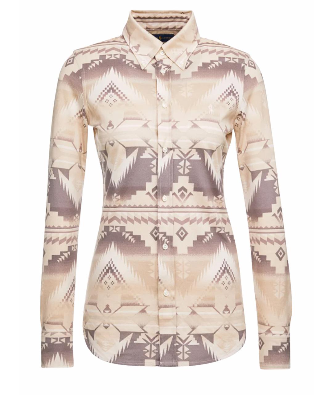 RALPH LAUREN Бежевая хлопковая рубашка, фото 1