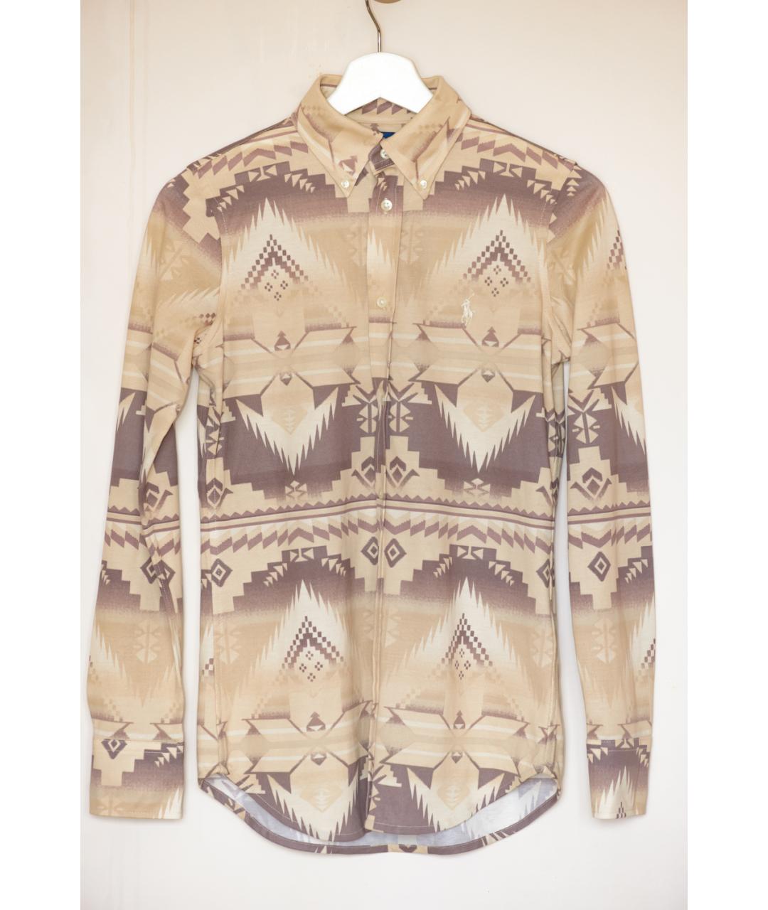 RALPH LAUREN Бежевая хлопковая рубашка, фото 8
