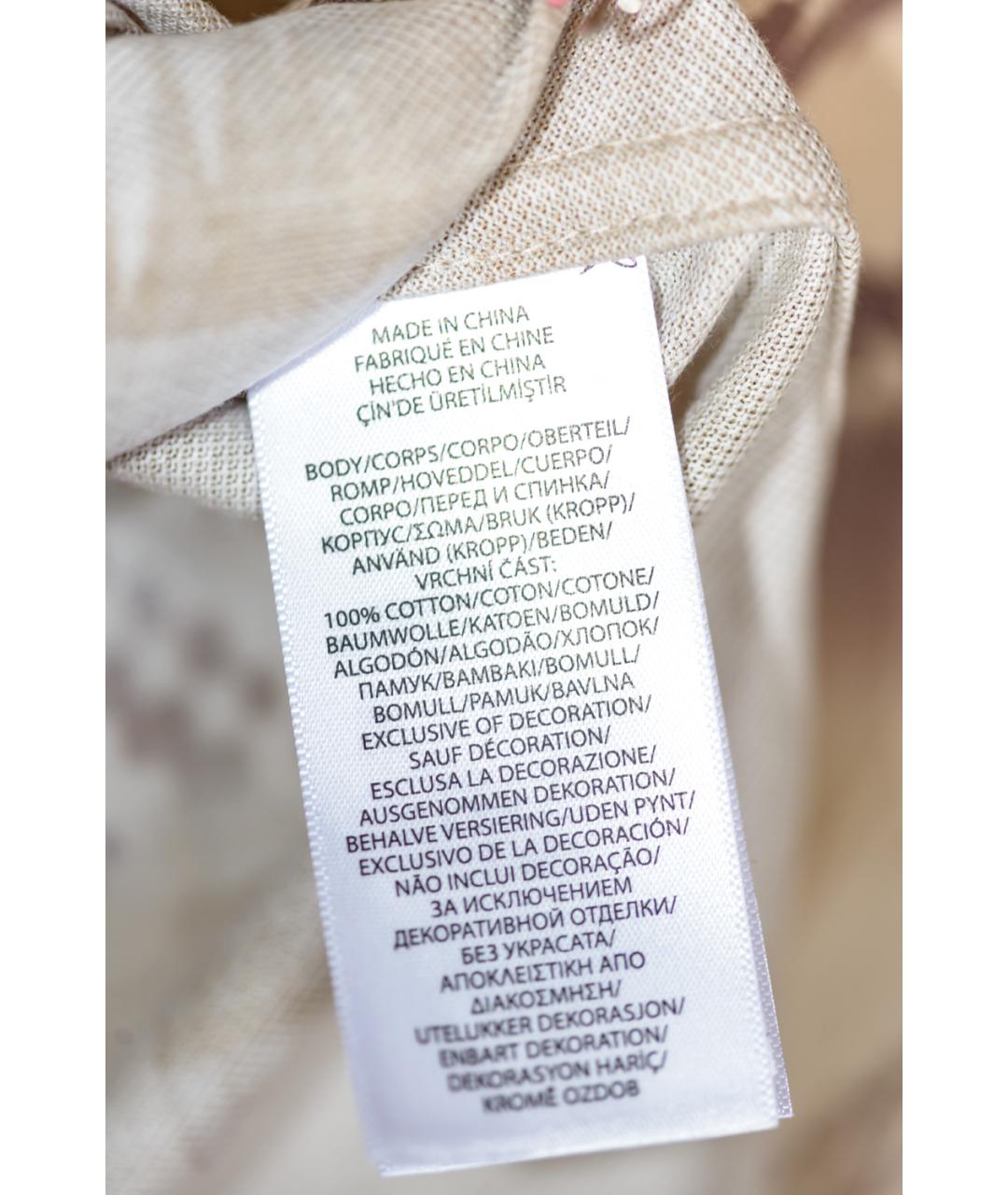 RALPH LAUREN Бежевая хлопковая рубашка, фото 7