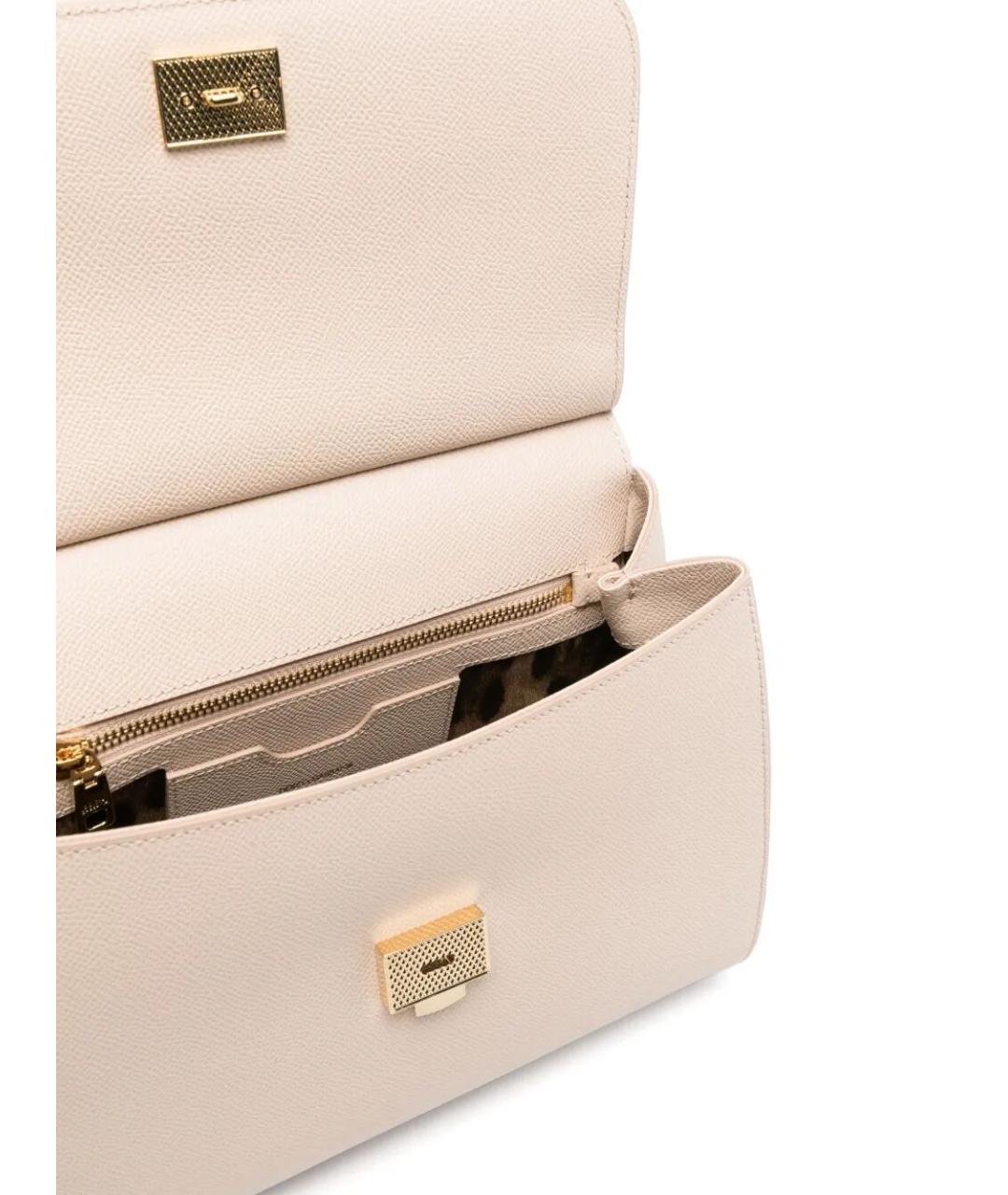 DOLCE&GABBANA Розовая кожаная сумка тоут, фото 4