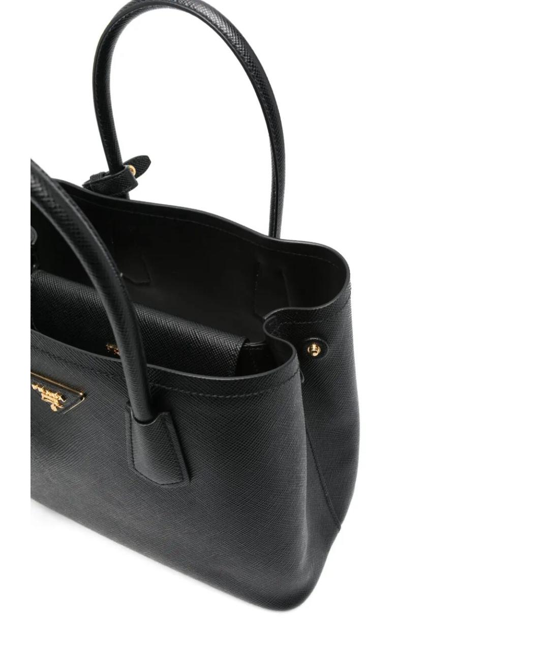 PRADA Черная кожаная сумка тоут, фото 5