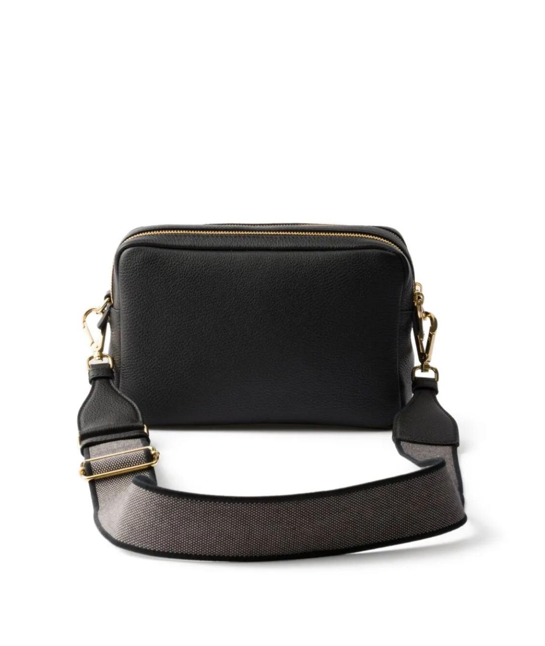 PRADA Черная кожаная сумка через плечо, фото 3