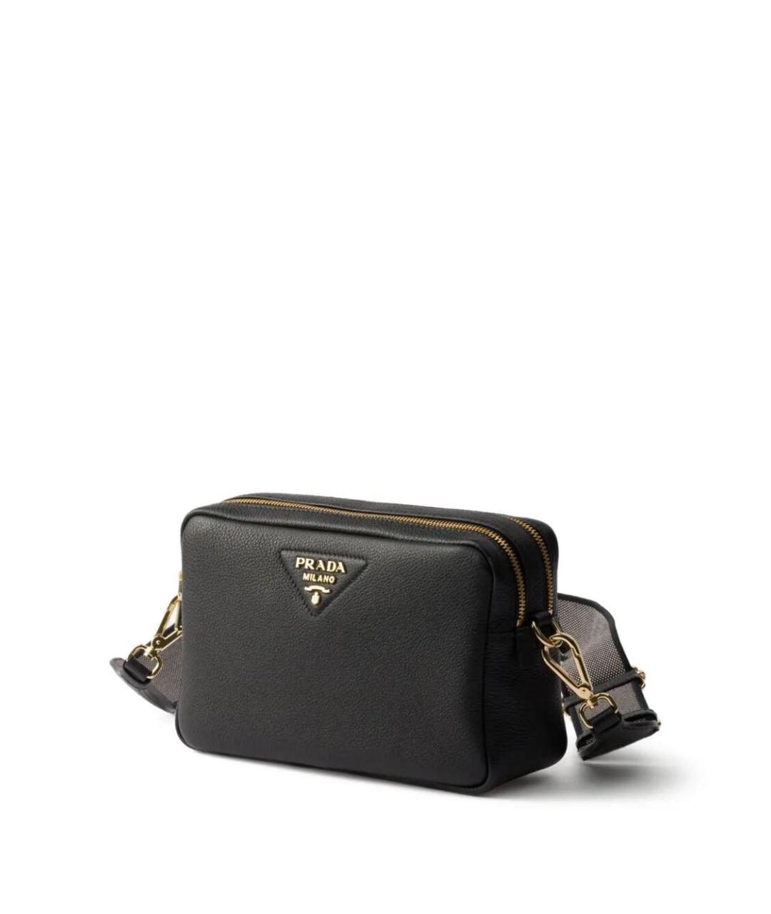 PRADA Черная кожаная сумка через плечо, фото 2