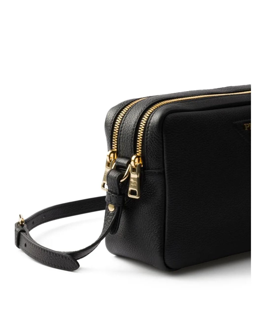 PRADA Черная кожаная сумка через плечо, фото 4