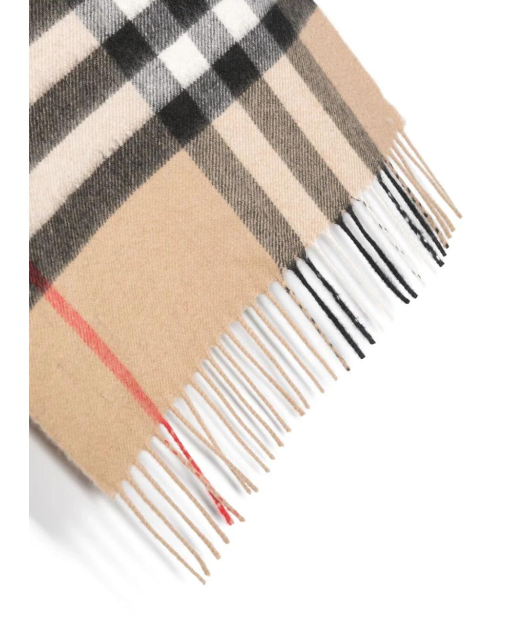 BURBERRY Бежевый шерстяной шарф, фото 2