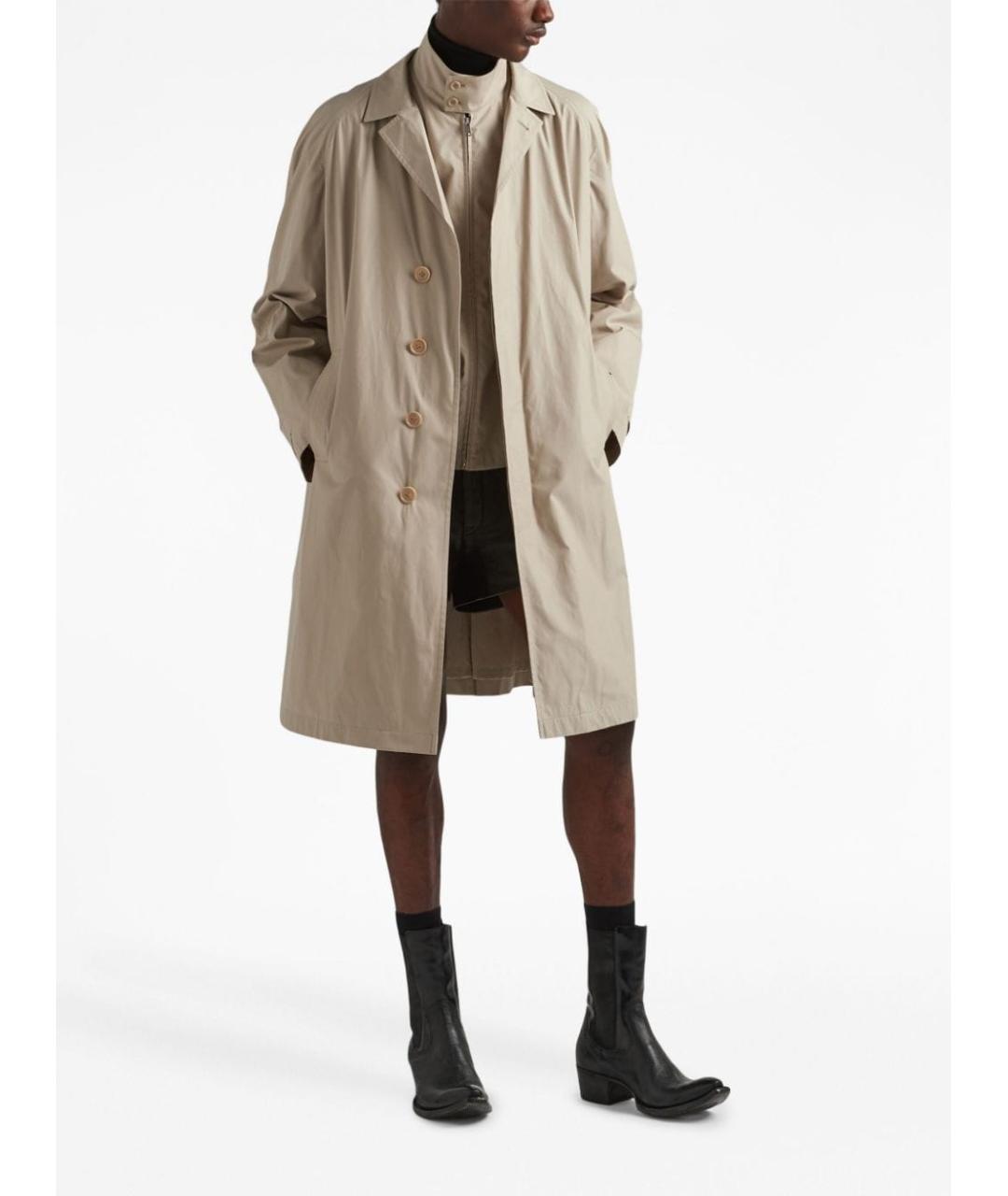 PRADA Бежевый хлопковый тренч / плащ, фото 3