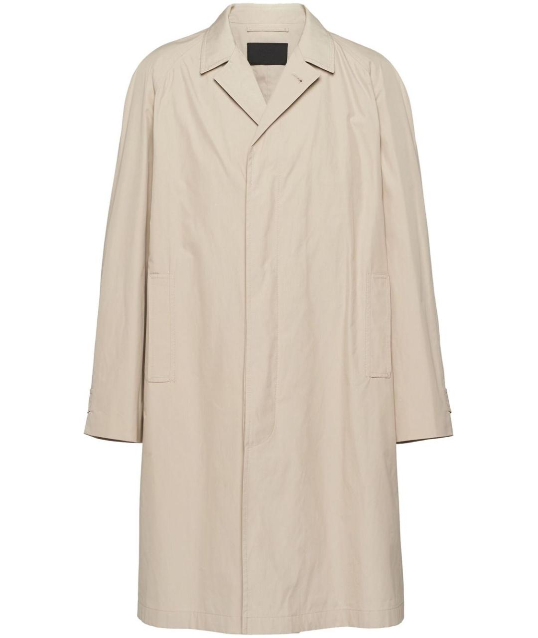 PRADA Бежевый хлопковый тренч / плащ, фото 1