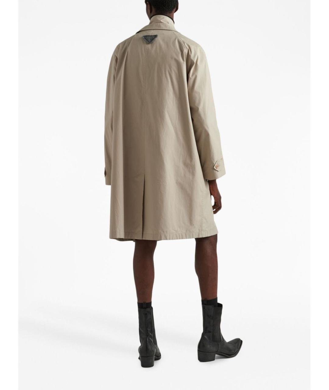 PRADA Бежевый хлопковый тренч / плащ, фото 2