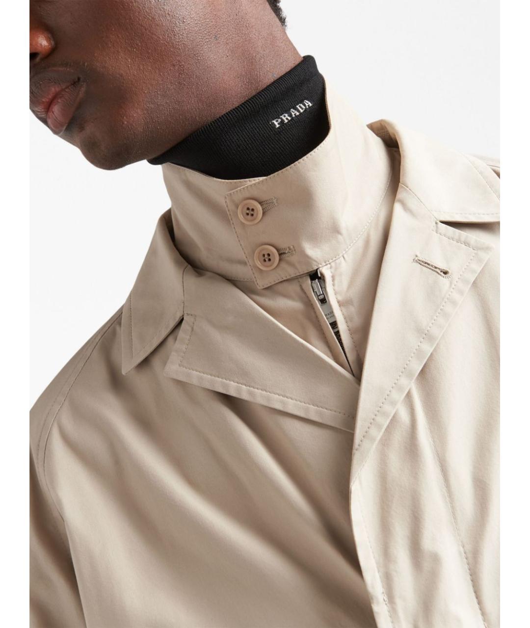 PRADA Бежевый хлопковый тренч / плащ, фото 5