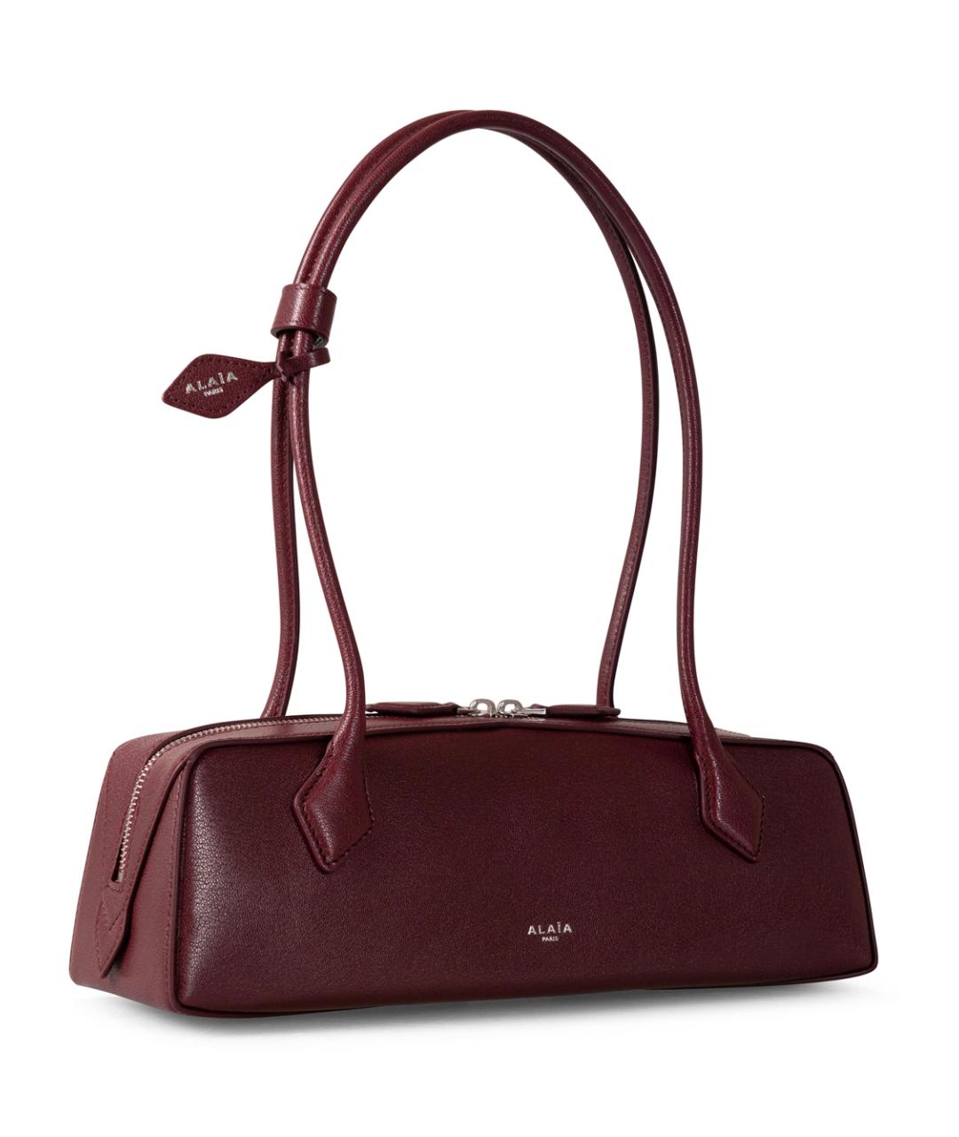 ALAIA Бордовая кожаная сумка через плечо, фото 2