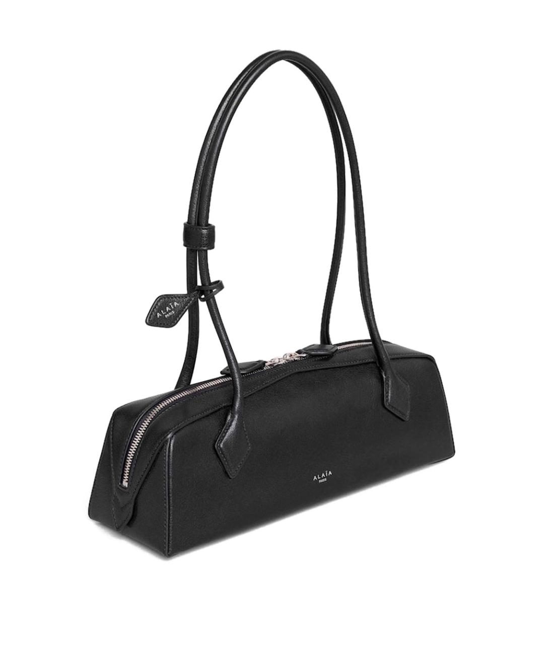 ALAIA Черная кожаная сумка через плечо, фото 4